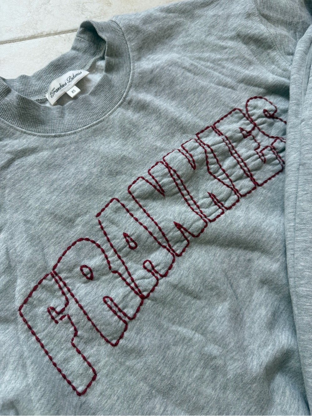FRANKIES BIKINIS Grey Travel Day Crewneck Pullover Set - Picture 4 of 6